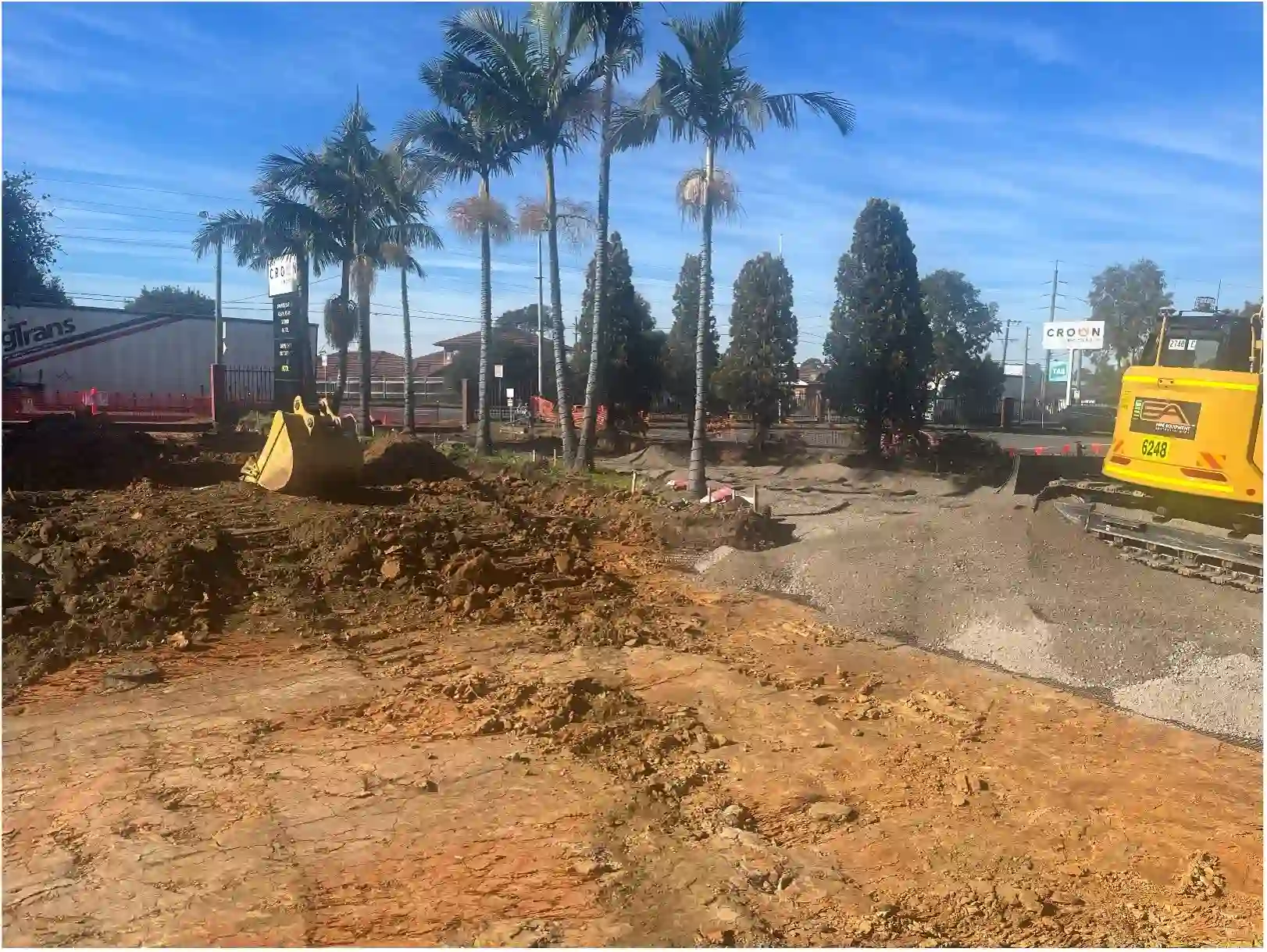Groundworks for the McCredie Hotel Carpark in Guilford, NSW